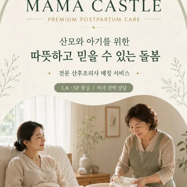 마마캐슬은 산모와 아기, 가족에게 맞는 산후조리사를 연결하는 매칭 서비스입니다